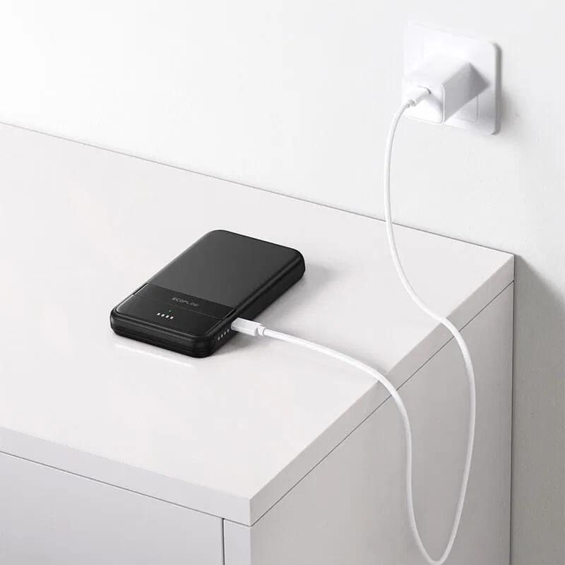 Повербанк магнитный EcoFlow RAPID 5000 мА/ч Qi2 USB-C PD3.0 Black (12af66c5) - фото 4