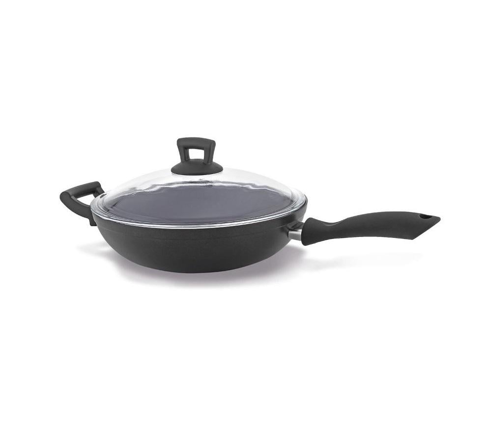 Сковорода-wok NOIS Salto Silver алюминий с антипригарным покрытием 3,5 л 28 см Черный