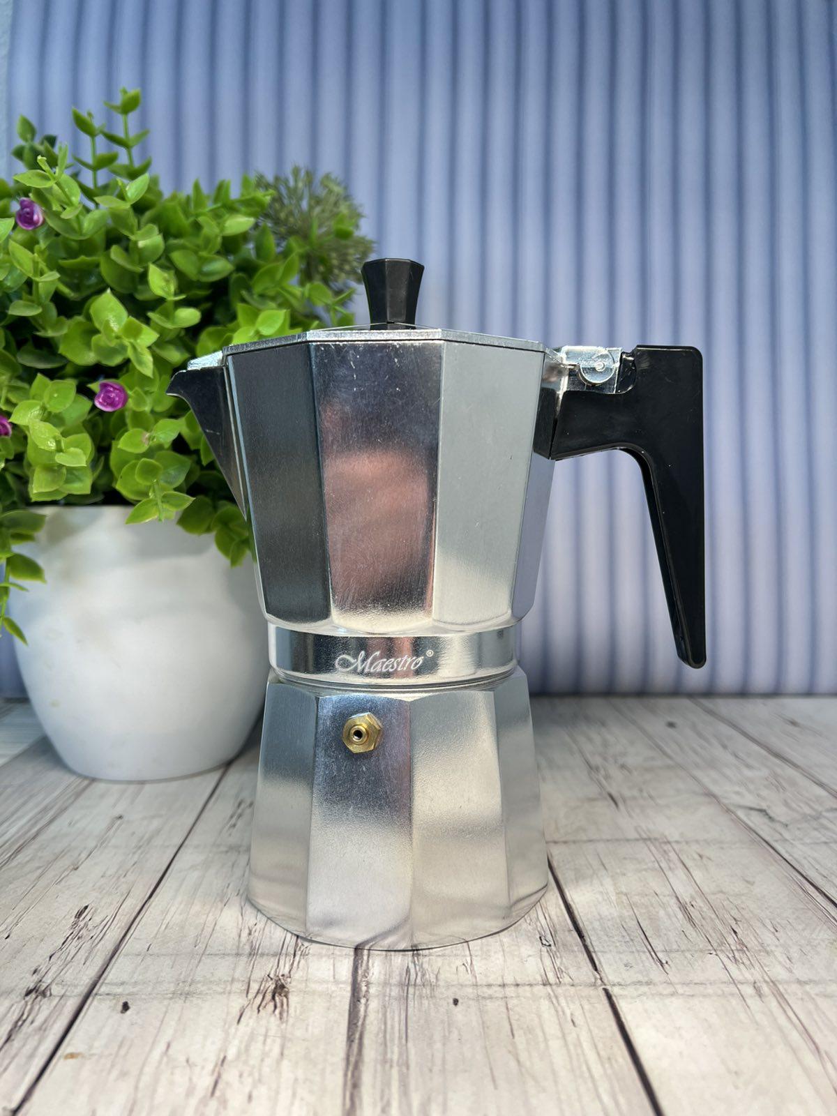 Гейзерная кофеварка Maestro Espresso Mocha алюминиевая 300 мл 6 чашек (59620)
