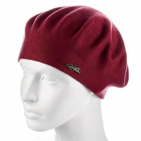 Берет женский двойной тонкой вязки из вискозы Actrics WH-796 L р. 57-58 Бордовый