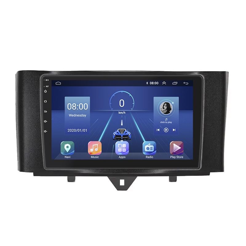 Штатная магнитола Lesko для Smart Fortwo II 2007-2015 экран 9" 2/32Gb 4G Wi-Fi GPS Top