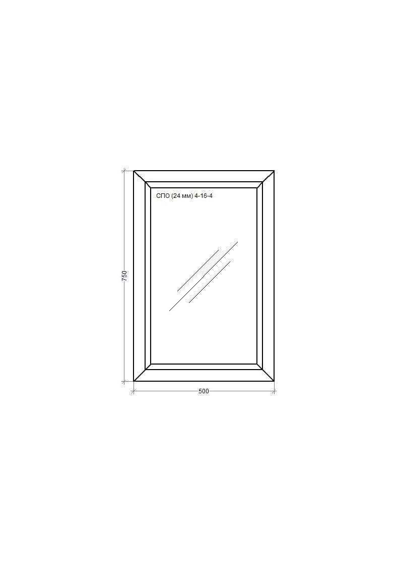 Окно металопластиковое WDS Miroplast глухое 500х750 мм (M.0.24.50.75 ) - фото 2 Окно металопластиковое WDS Miroplast глухое 500х750 мм (M.0.24.50.75 ) - фото 2