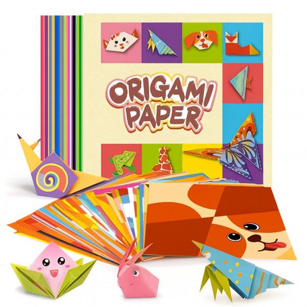Набор цветной бумаги с принтами для оригами Origami Paper 54 листа 27 уникальных дизайнов 14х14 см