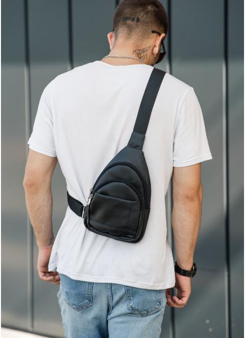 Мужская сумка-слинг Sambag через плечо из экокожи Черный (890019629) - фото 6 Мужская сумка-слинг Sambag через плечо из экокожи Черный (890019629) - фото 6