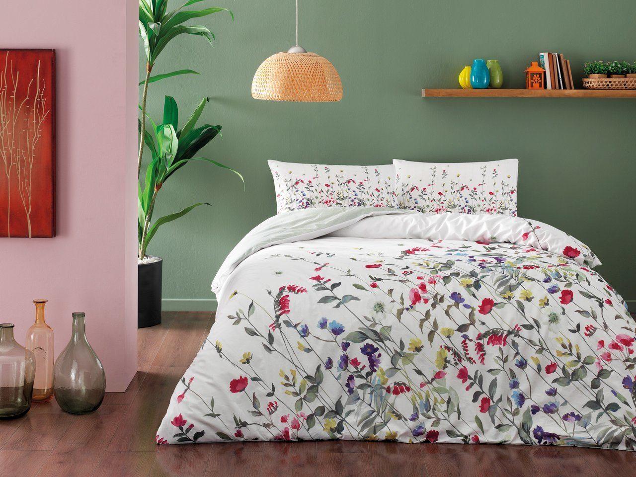 Постельное белье Tac Cherry yesil v01 евро Зеленый (svt-2000022277396)