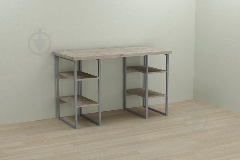 Компьютерный стол Ferrum-decor Тим 75x140x60 серый ДСП Дуб Шервуд 32мм