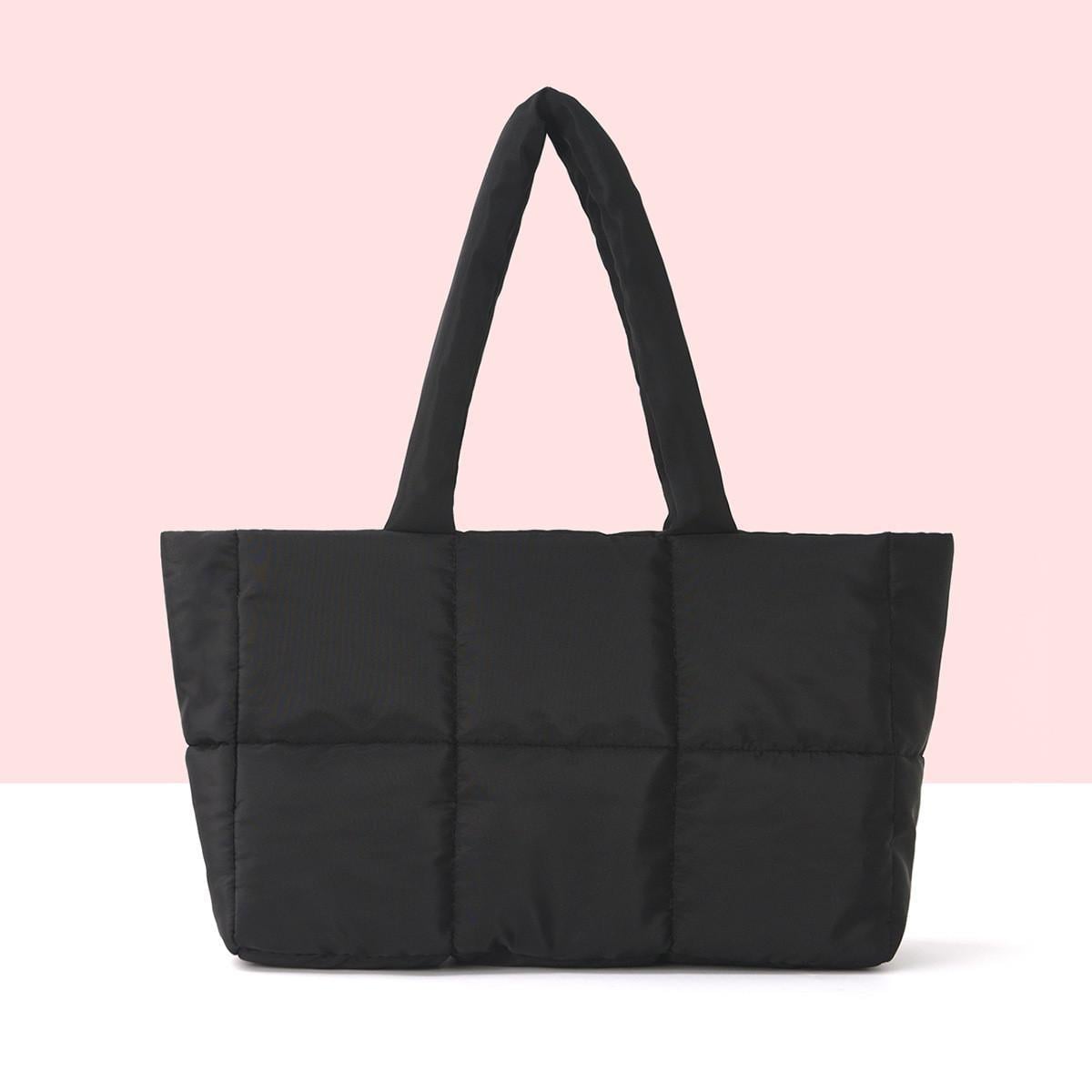 Женская сумка-тоут стеганая Черный (RN-313)