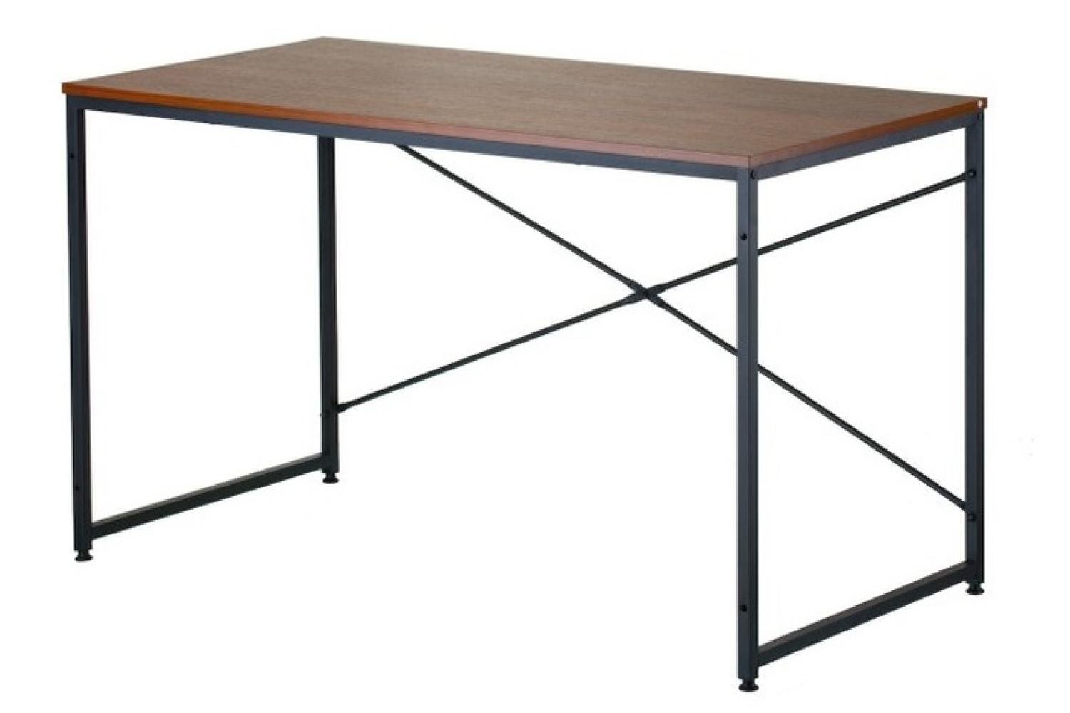Письменный стол Bonro B-001 металлический прямоугольный лофт Темно-коричневый (132-76-42400174)