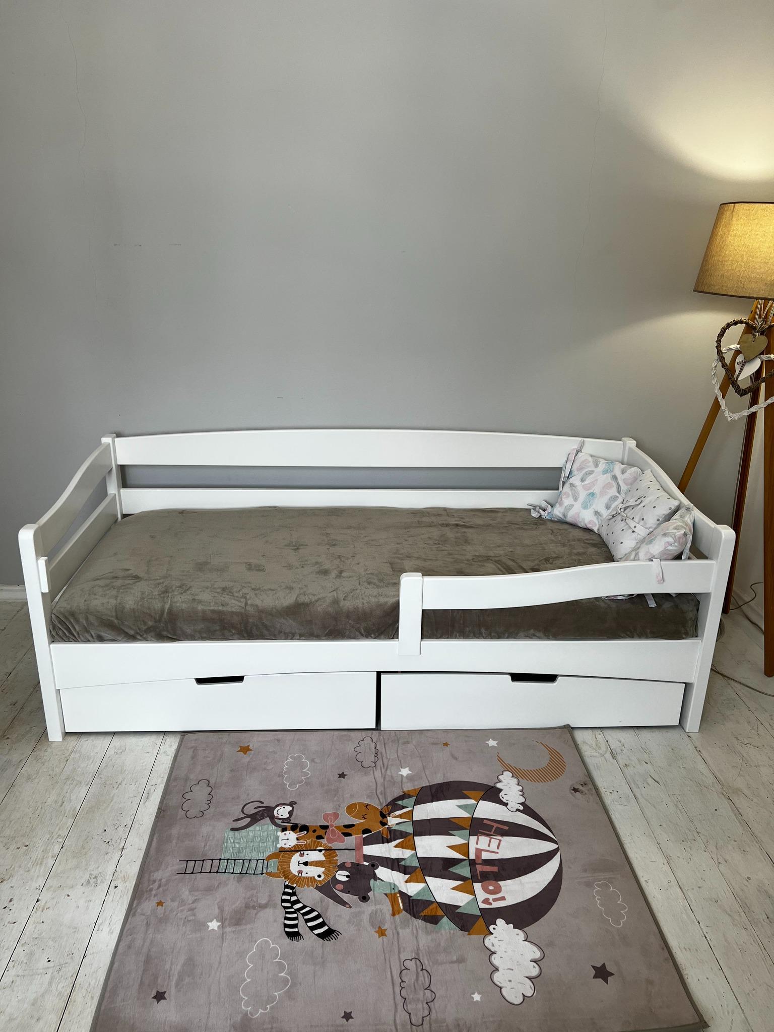 Ліжко підліткове Goydalka Afina з шухлядою 160x80 см Білий - фото 1 Ліжко підліткове Goydalka Afina з шухлядою 160x80 см Білий - фото 1