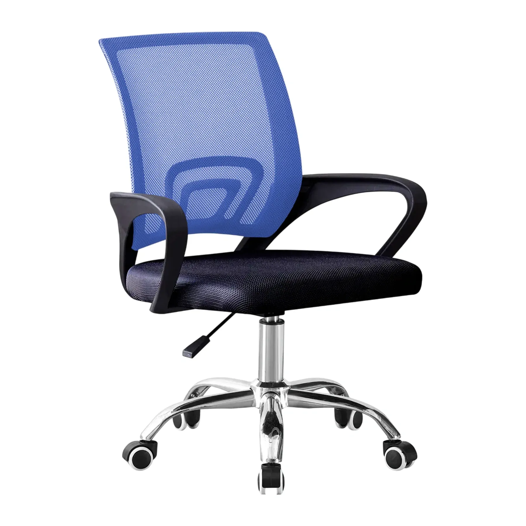 Кресло компьютерное 4Points Aero сетчатая ткань хромированная металлическая основа Синий-черный (40269)
