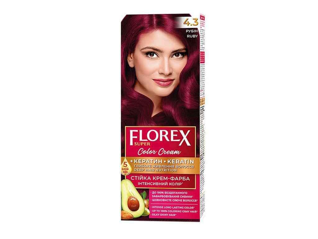 Крем-краска Florex Кератин 4.3 Рубин (903998)