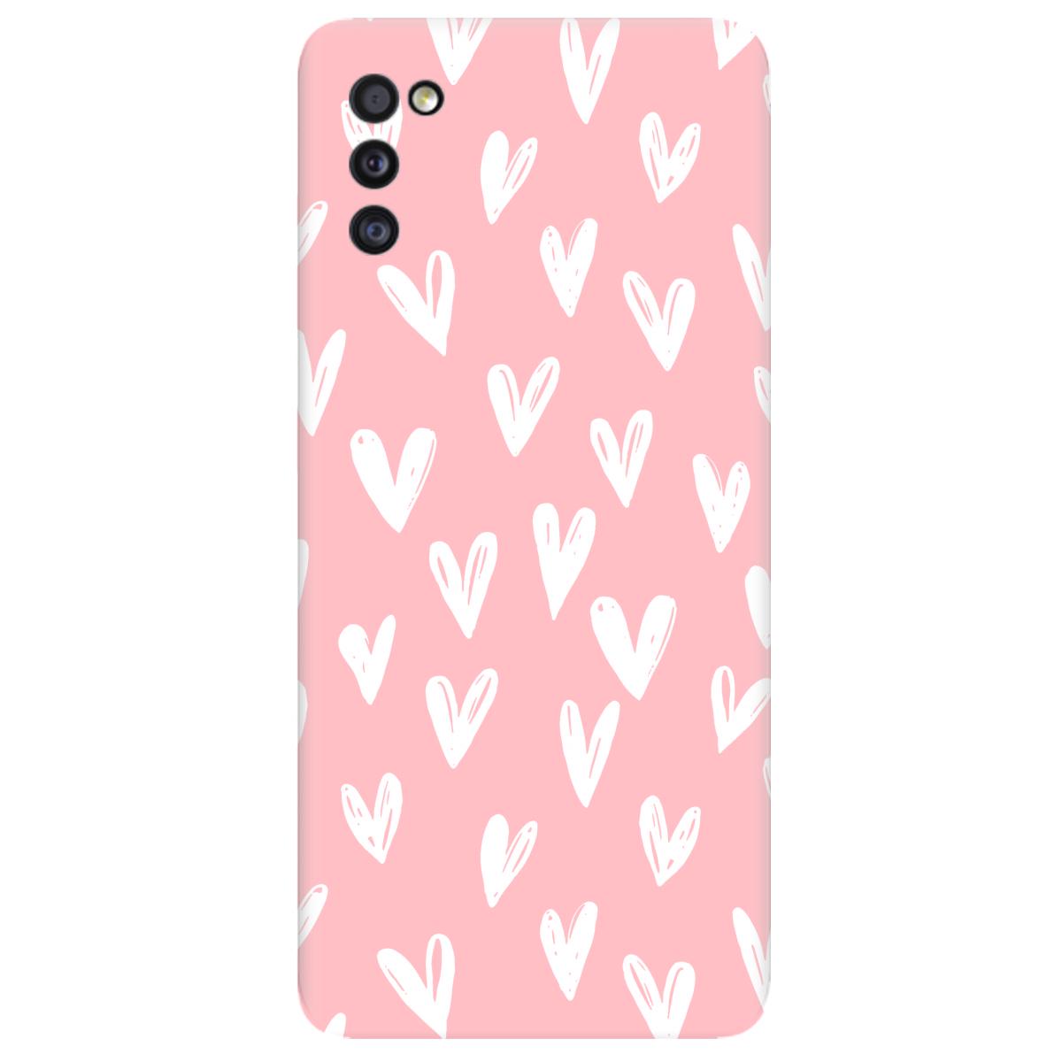 Силіконовий чохол Zorrov для Samsung Galaxy A41 - White hearts (14120070263117921)