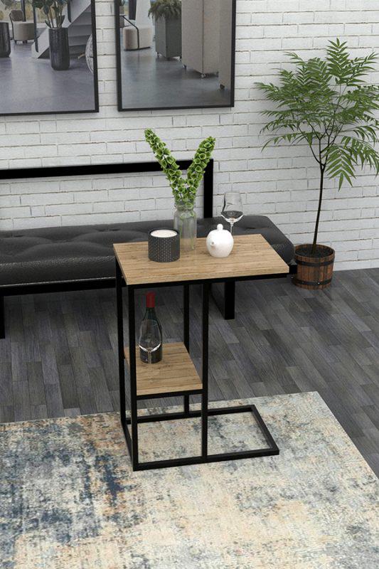 Журнальний столик приставний EcoLoft DSP-1067 Естела Плюс Лофт Дуб Аппалачі (22813748)