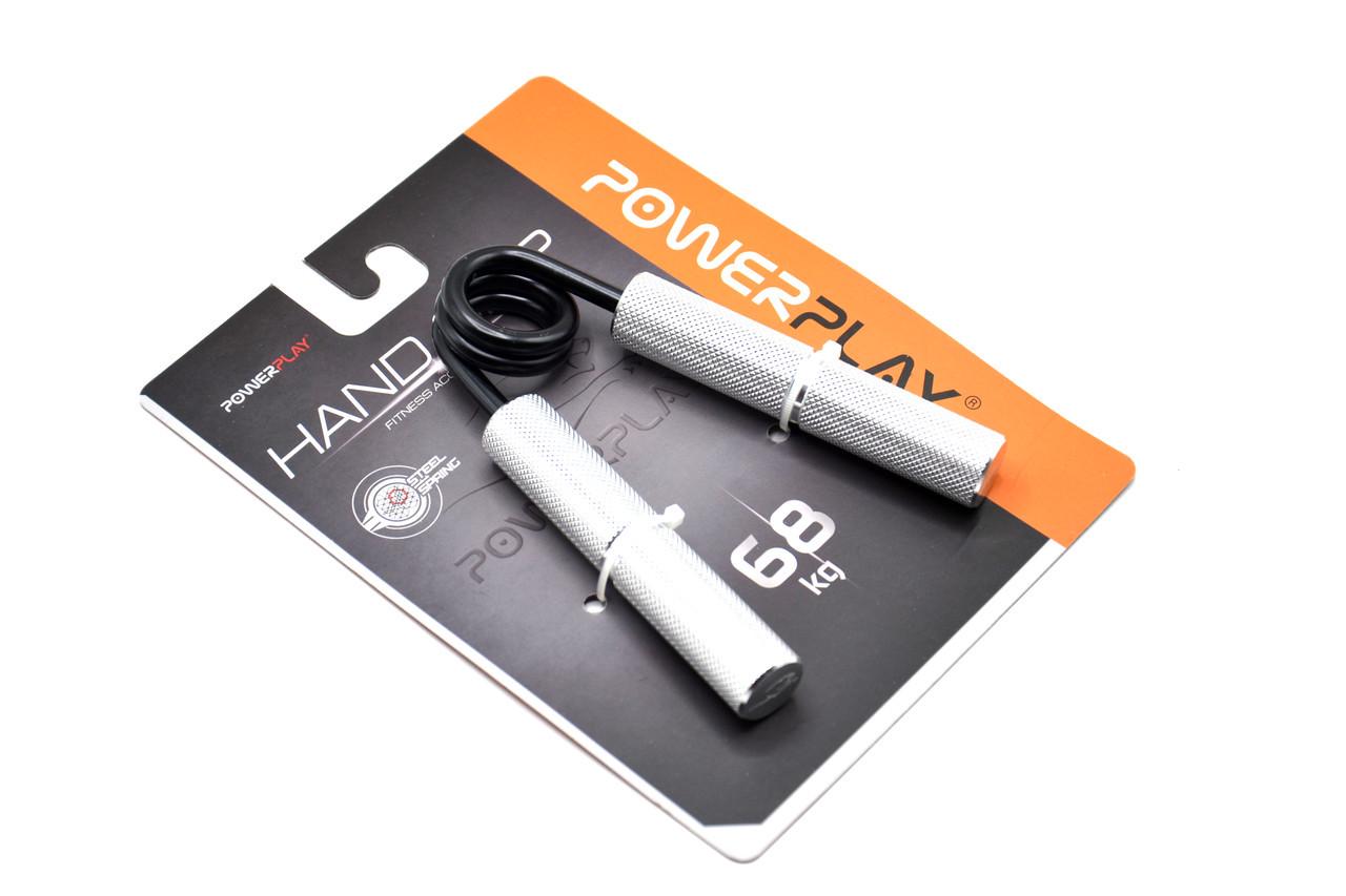 Эспандер-ножницы алюминиевый PowerPlay 4322 Hand Grip 68 кг Серебряный (A-012885) - фото 8