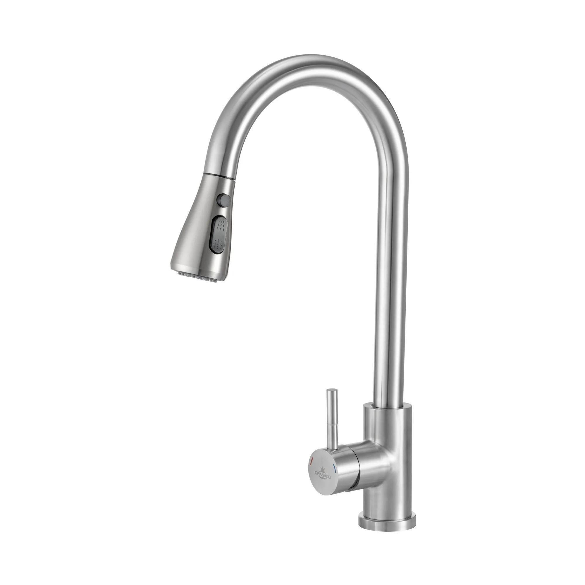 Смеситель для кухни Granado Campo Lux Inox GZ0507L однорычажный Сатин (GRA-23143)