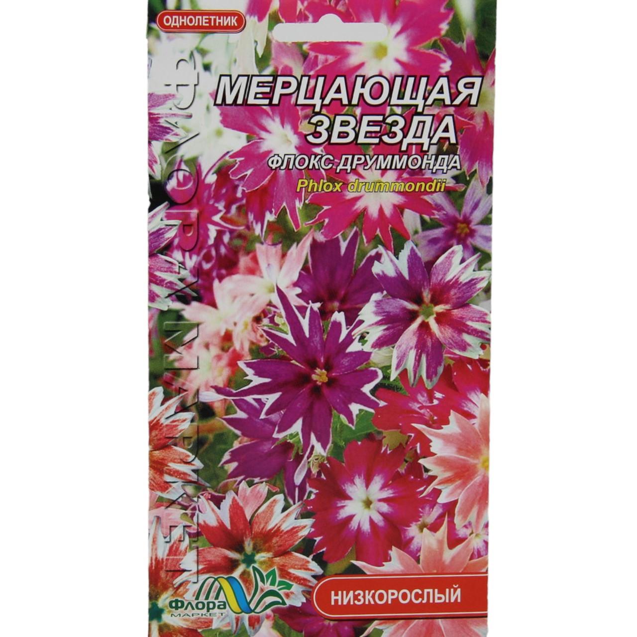 Насіння Флокс друммонда Мерехтлива зірка суміш однорічник низькорослий 0,1 г (26427)