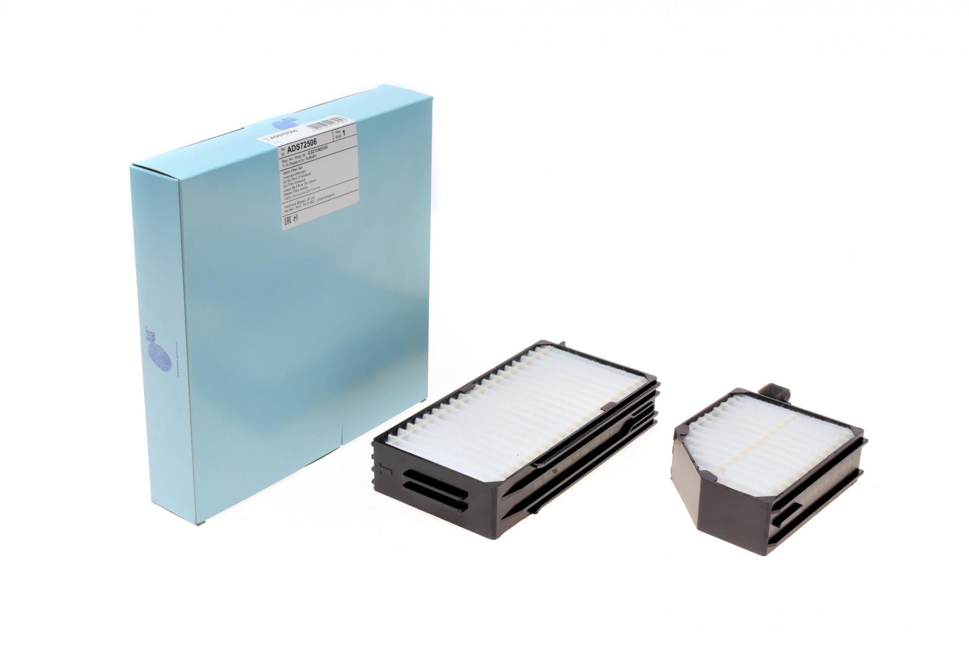 Фильтр салона BLUE PRINT для Subaru Legacy/Outback 2,0/2,5 16V/3,0 24V 98-04 2 шт. (ADS72506)