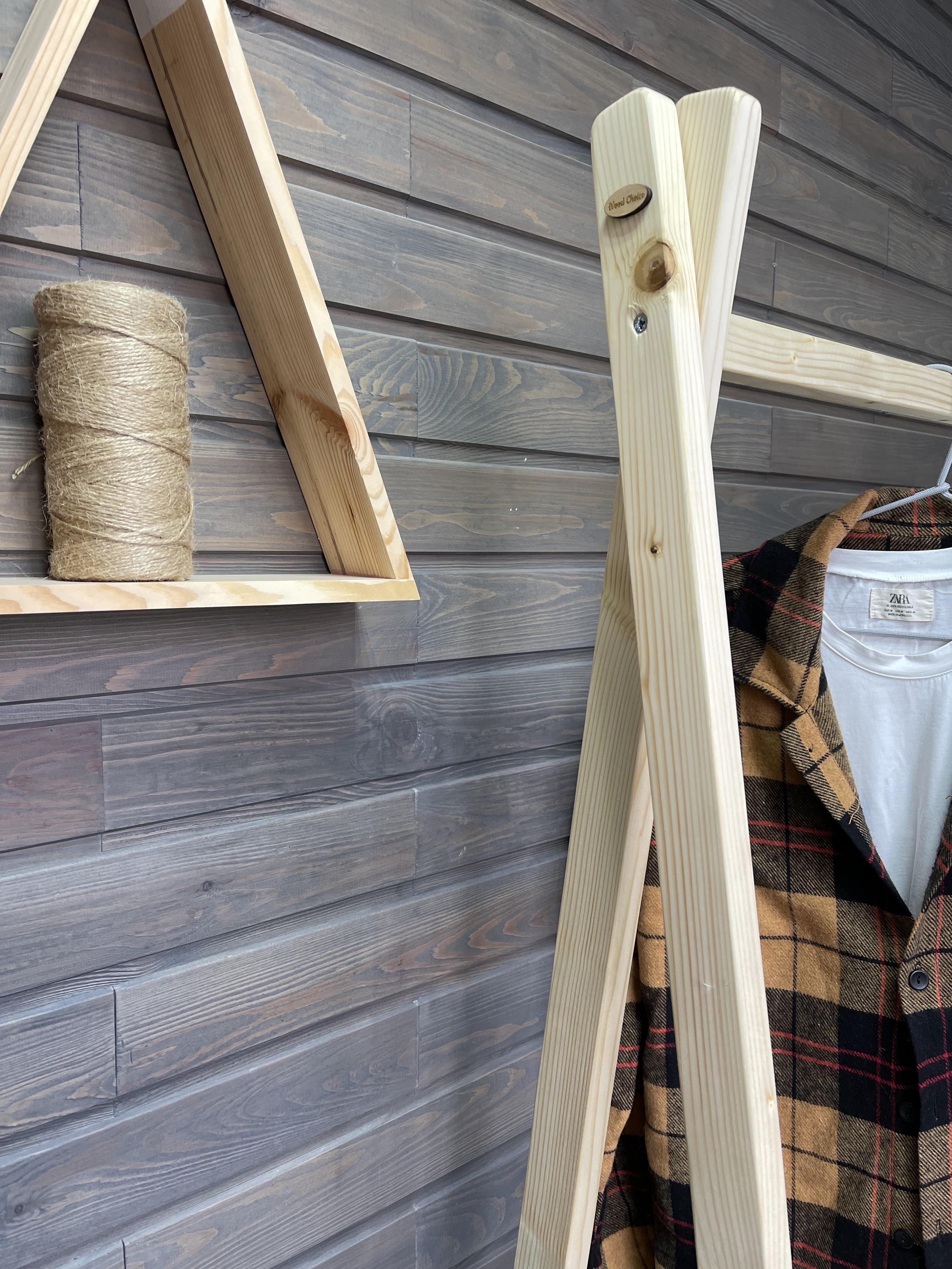 Стойка для одежды напольная деревянная 80х45х150 см (241) - фото 4 Стойка для одежды напольная деревянная 80х45х150 см (241) - фото 4