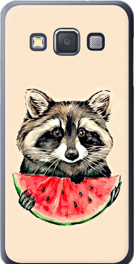 Чехол на Samsung Galaxy A3 A300H Енотик с арбузом (4605u-72-42517)