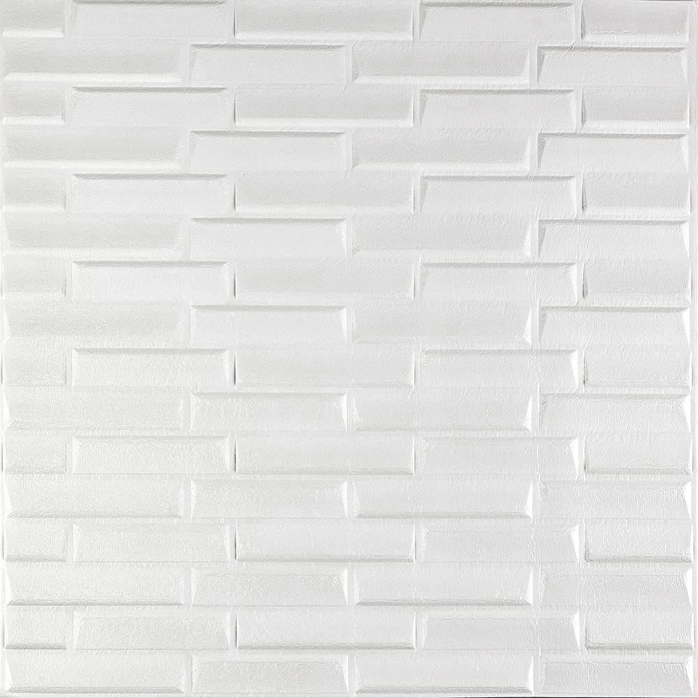 Панель 3D самоклеящаяся кладка 770х700х5 мм Белый (031 SW-00000167)