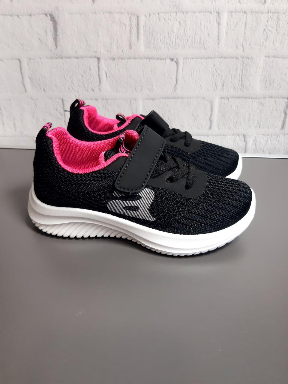 Кроссовки для девочки Apawwa р. 29 18,3 см Черный (393 black/pink)