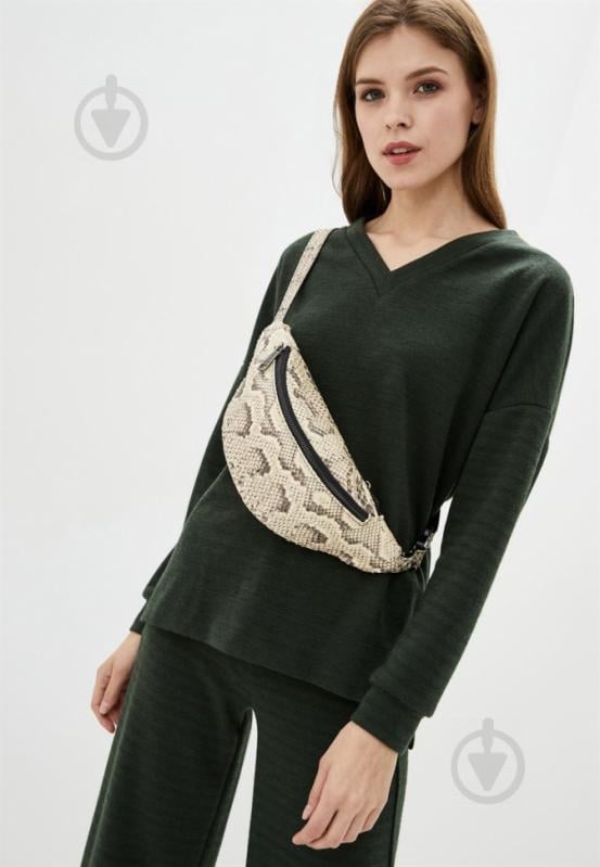 Сумка на пояс из кожи питона TARWA REP5-3035-3md Кофейный с коричневым