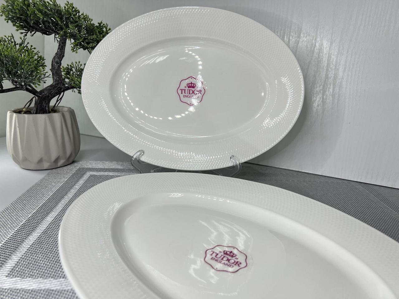 Блюдо порцелянове TUDOR СІТКА овальне 25 см (TU1045-2) - фото 2