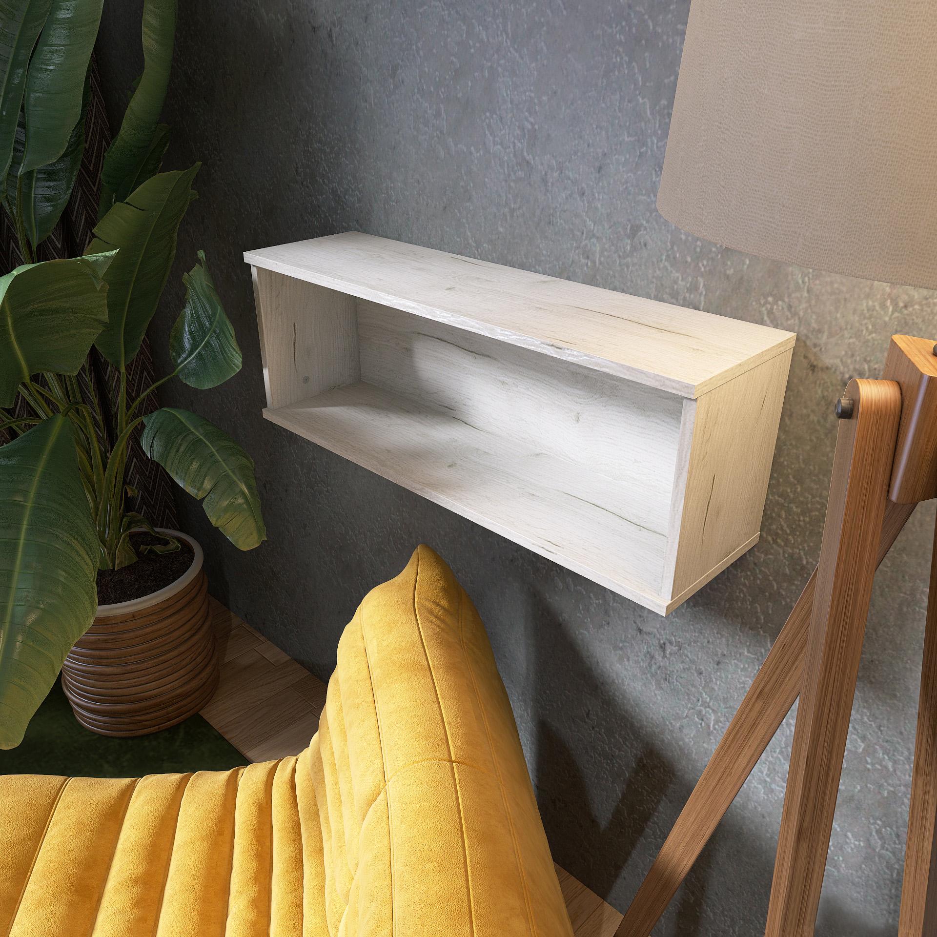 Полочка настенная Everest Лайт ПЛН-2 800х220х282 мм Крафт белый (11405) - фото 4 Полочка настенная Everest Лайт ПЛН-2 800х220х282 мм Крафт белый (11405) - фото 4