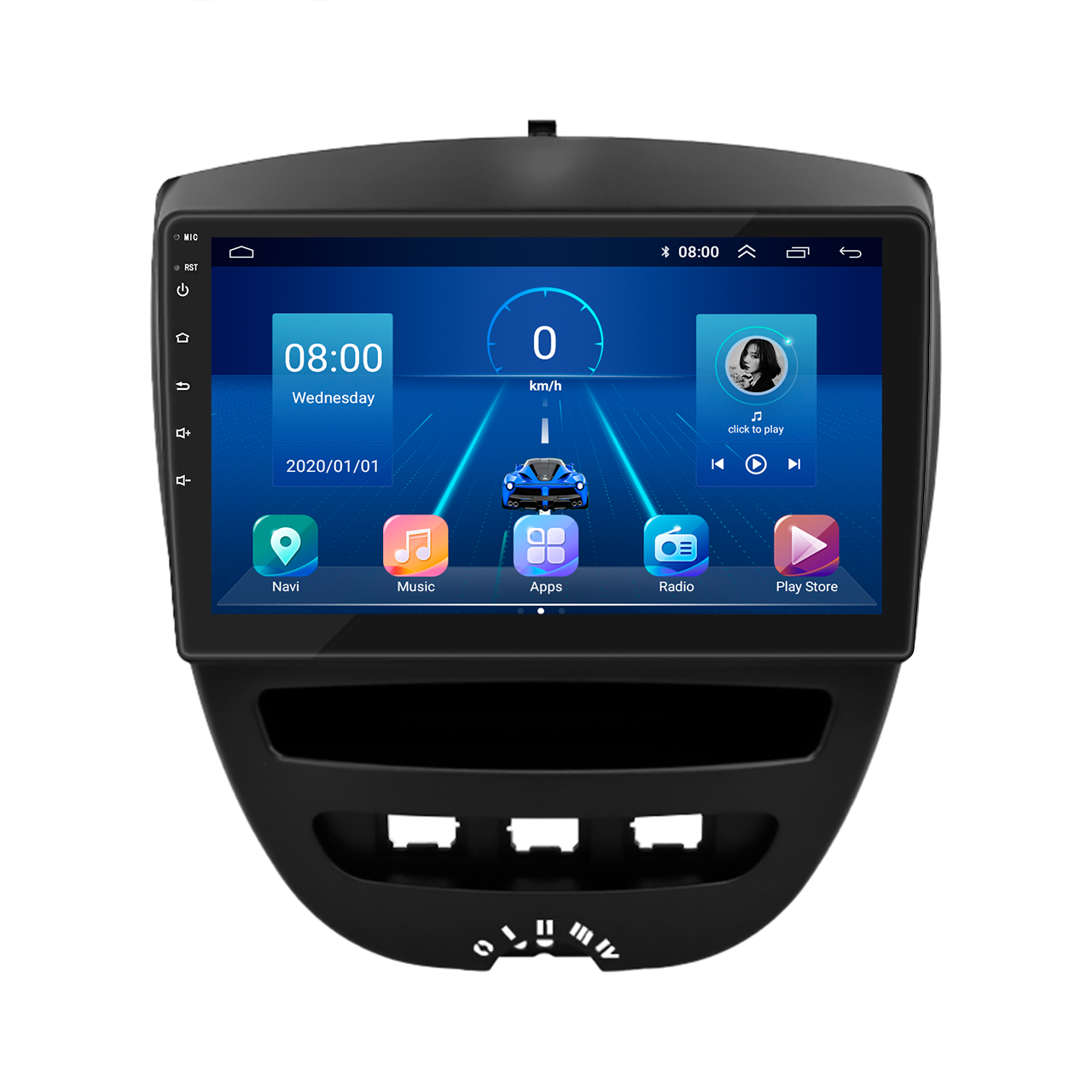 Автомагнитола штатная Lesko GPS/Android 4G/Wi-Fi для Citroen C1 I 2005-2008 2/32Gb 10" (1586495336)