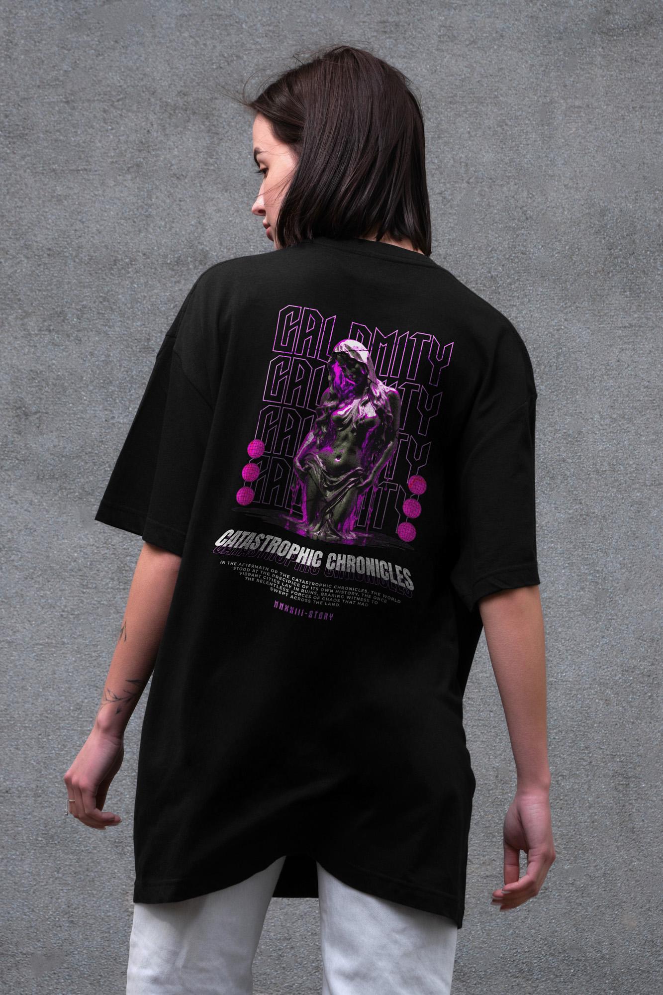 Футболка жіноча Without з принтом Calomity оверсайз 2XL/3XL Black (2XL8049447)