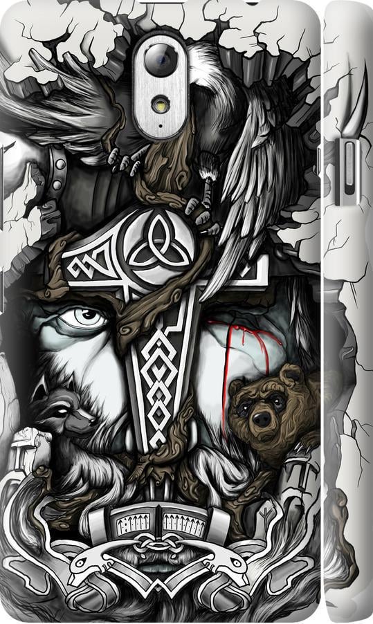 Чехол на Lenovo Vibe P1m Тату Викинг (4098m-154-42517)