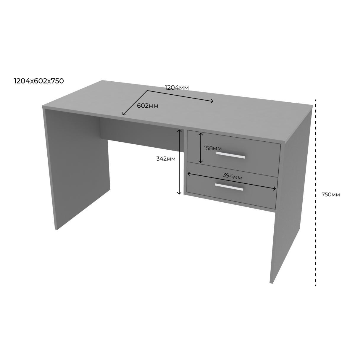 Офисный стол Doros Т2 120х60х75 см Графит (81339307) - фото 2 Офисный стол Doros Т2 120х60х75 см Графит (81339307) - фото 2