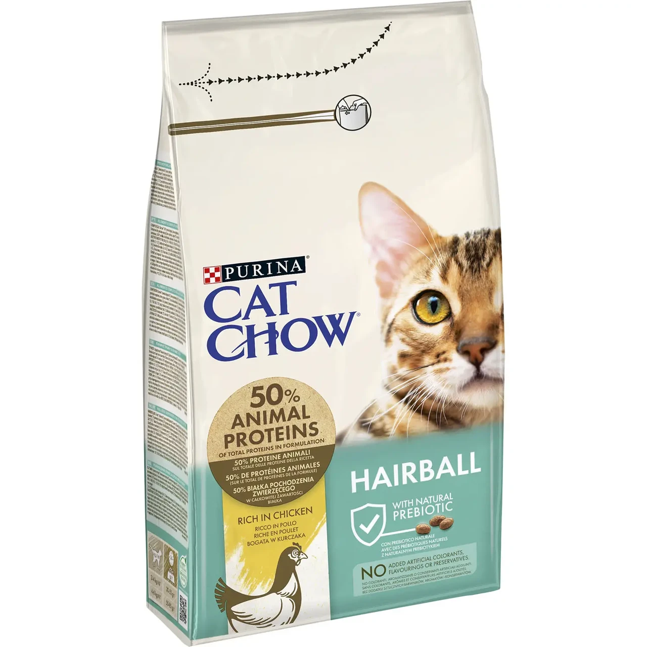 Сухий корм для котів Cat Chow Hairball Control курка 1,5 кг (5997204514486)