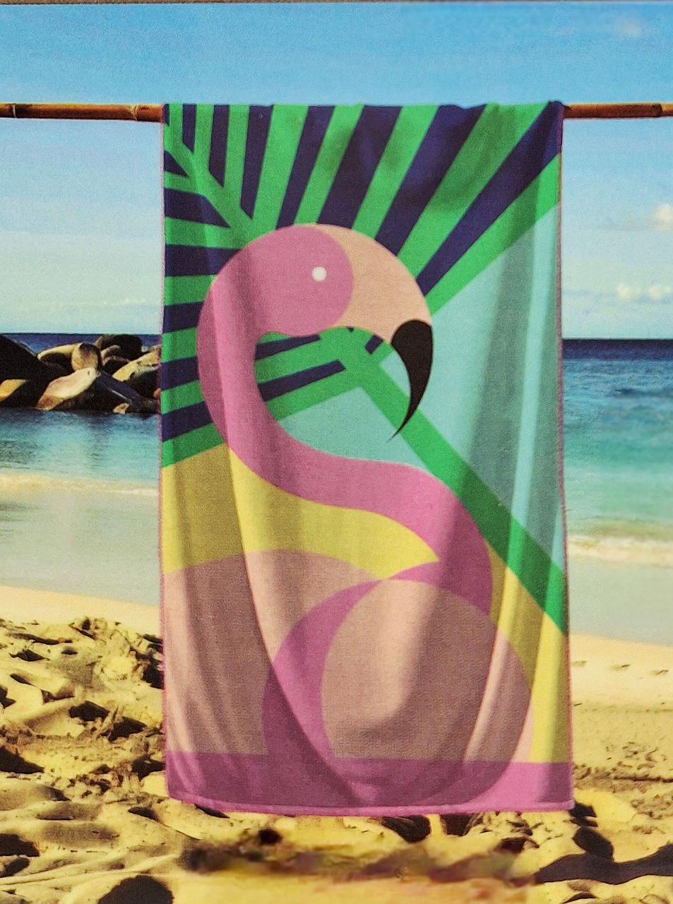 Полотенце пляжное Фламинго микрофибра 75х150 см (2131) Полотенце пляжное Фламинго микрофибра 75х150 см (2131)