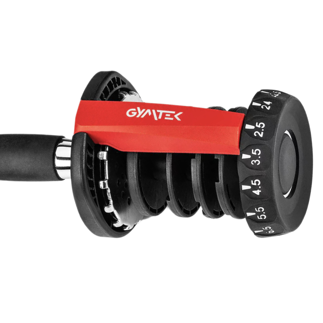 Гантель розбірна регульована Gymtek 2,5-24 кг Червоний - фото 10 Гантель розбірна регульована Gymtek 2,5-24 кг Червоний - фото 10