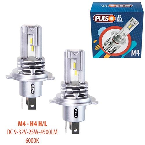 Лампи PULSO M4/H4-H/L/LED-chips CREE/9-32v/2x25 W/4500Lm/6000K - фото 2