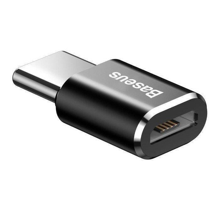 Переходник OTG BASEUS Micro USB/Type-C/2.4А Черный (CAMOTG-01)