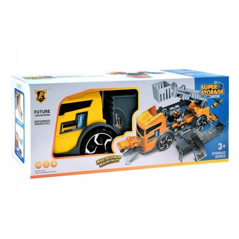 Игрушечный трейлер Bambi с контейнером и краном (IM-176-M-994)