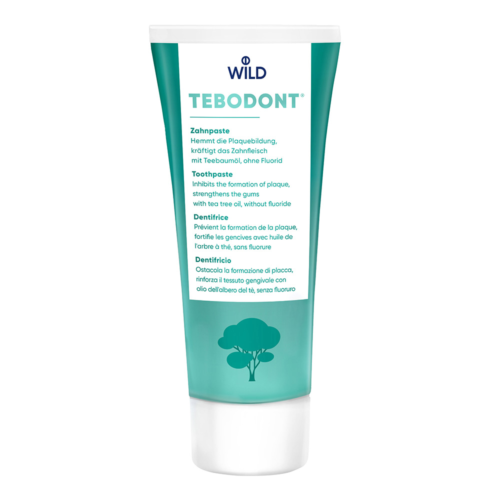 Зубна паста Wild Tebodont Dentifrice з олією чайного дерева без фториду 75 мл (7611841701280)