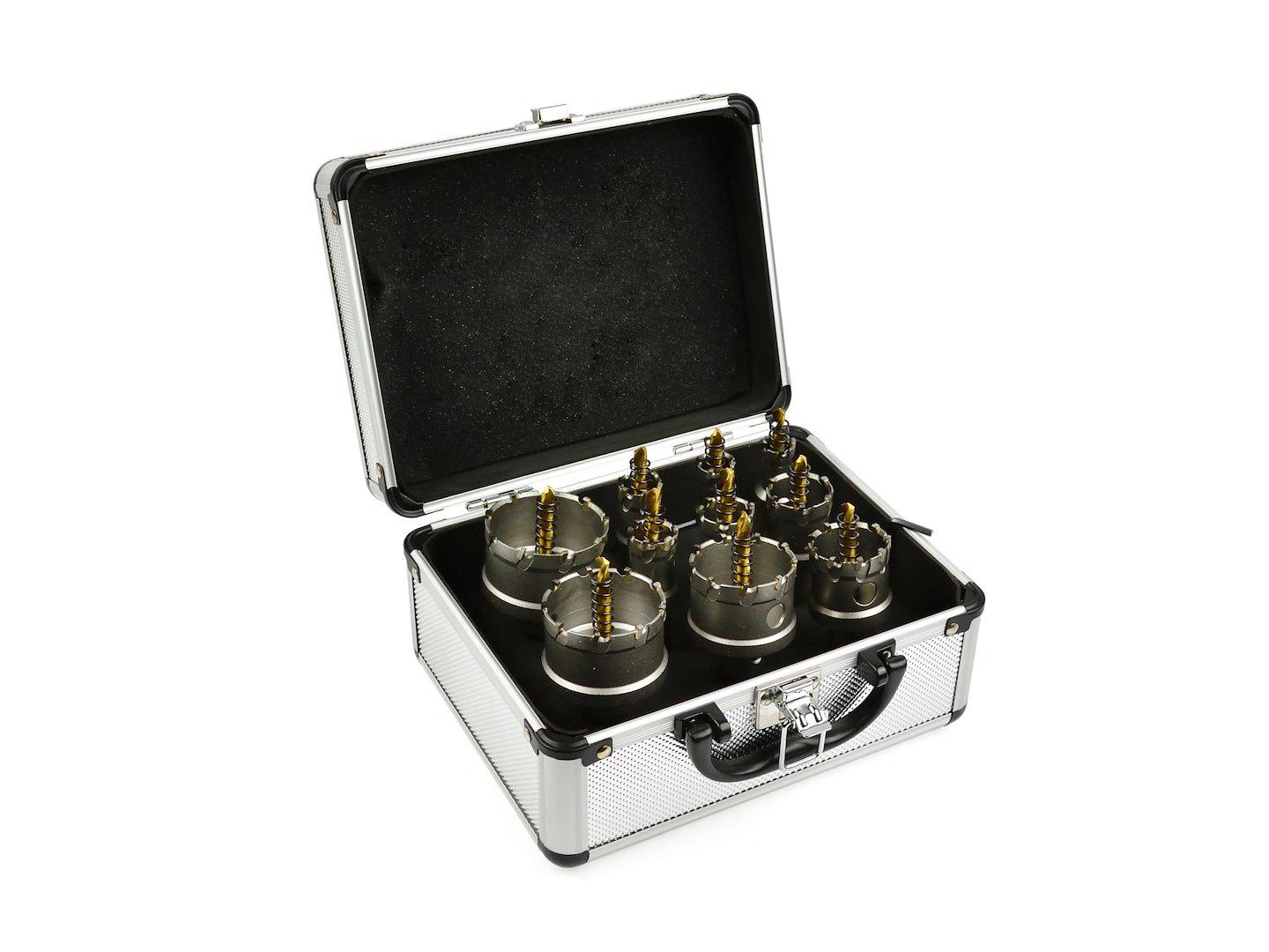 Набор коронок по металлу Geko G40202 с титановым сверлом 10 штук 16-53 мм