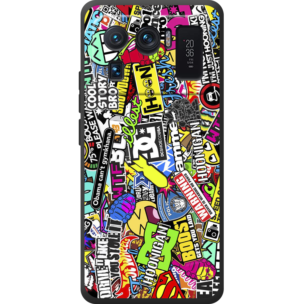 Чехол BoxFace Xiaomi Mi 11 Ultra Multicolored Inscriptions Черный силикон (44424-up880-44449)