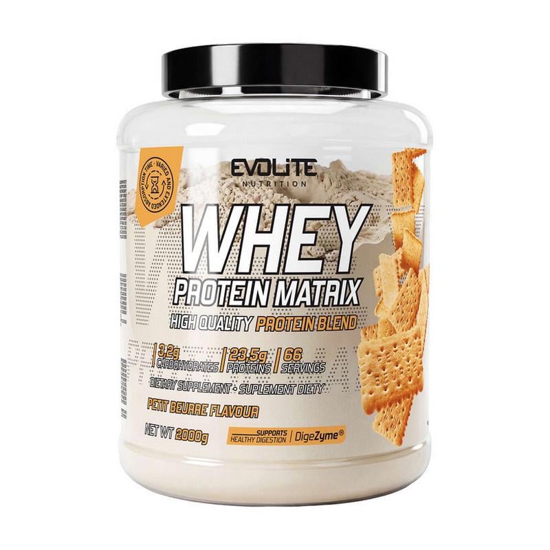 Протеин комплексный Evolite Whey Protein Matrix 2 кг Печенье пти-бер Протеин комплексный Evolite Whey Protein Matrix 2 кг Печенье пти-бер