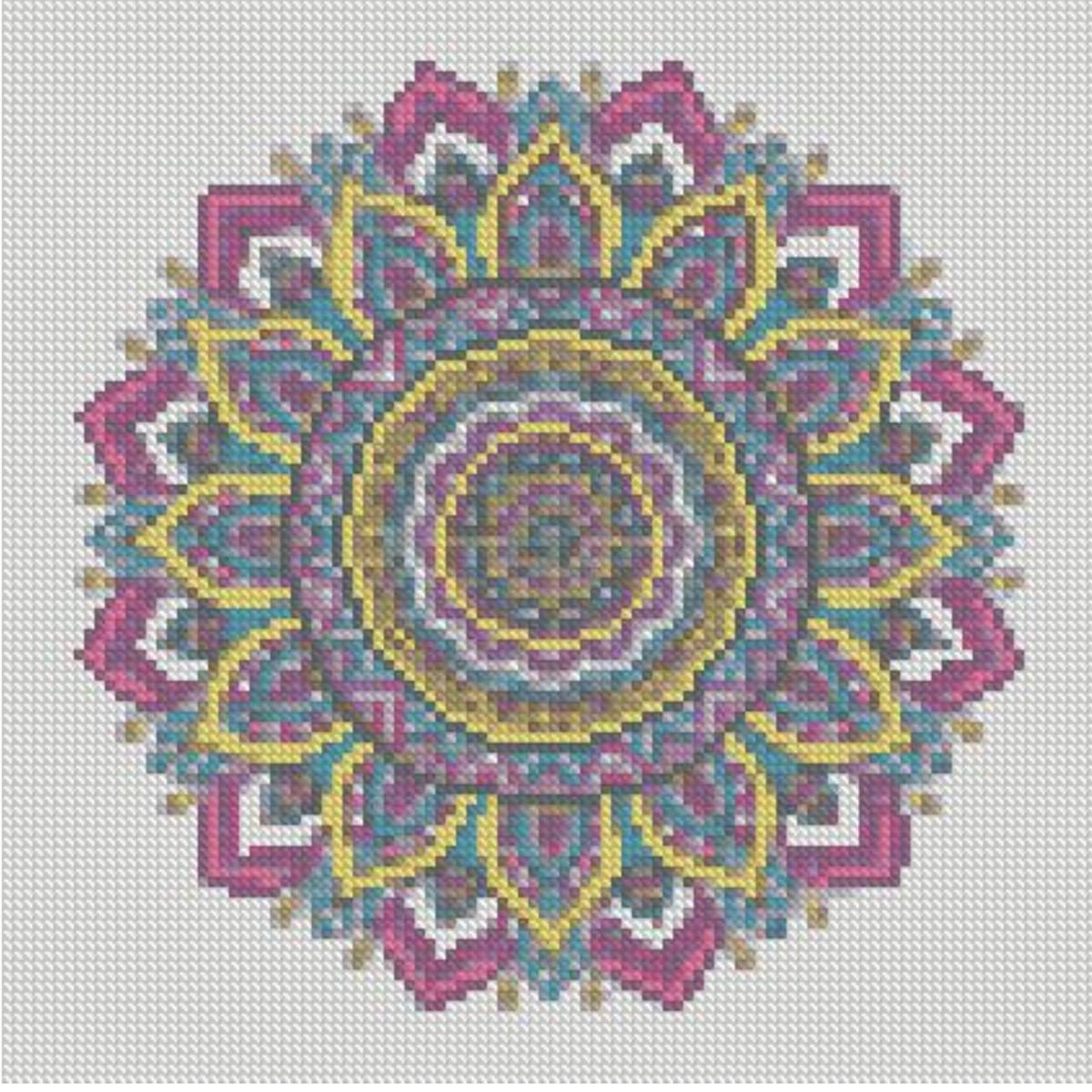 Алмазная мозаика Strateg Узоры в стиле мандала 30х30 см CA-0061 (CA-0061)