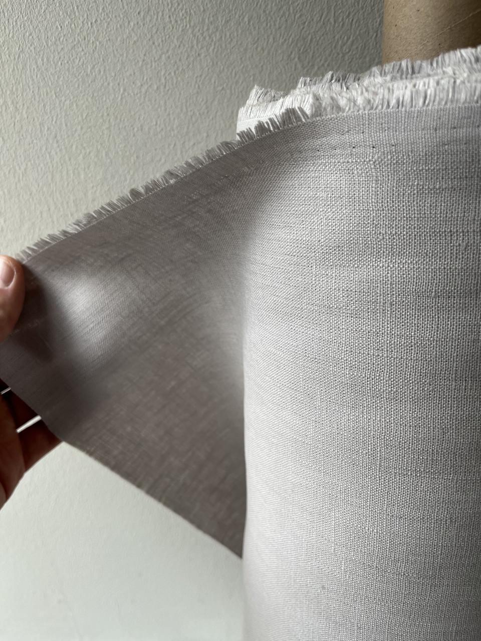 Ткань скатертная LINEN PLUS 100% лен 143 см 530 Светло-серый - фото 6