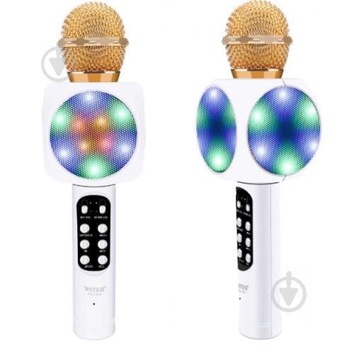 Мікрофон-колонка bluetooth WS-1816 white Wster (0222) - фото 3 Мікрофон-колонка bluetooth WS-1816 white Wster (0222) - фото 3
