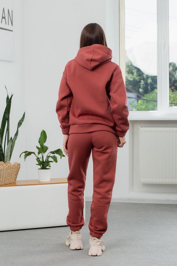 Спортивный костюм женский AKSAN зимний тринитка двойка XS Коралловый (23.2129_coral4_40(XS)) - фото 3