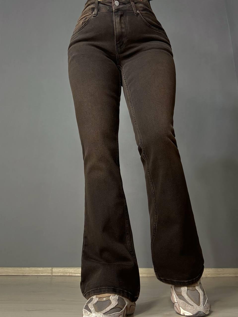 Джинси жіночі Ambrossa 602-1 кльош flared jeans р. 28 Коричневий (5458) - фото 9 Джинси жіночі Ambrossa 602-1 кльош flared jeans р. 28 Коричневий (5458) - фото 9