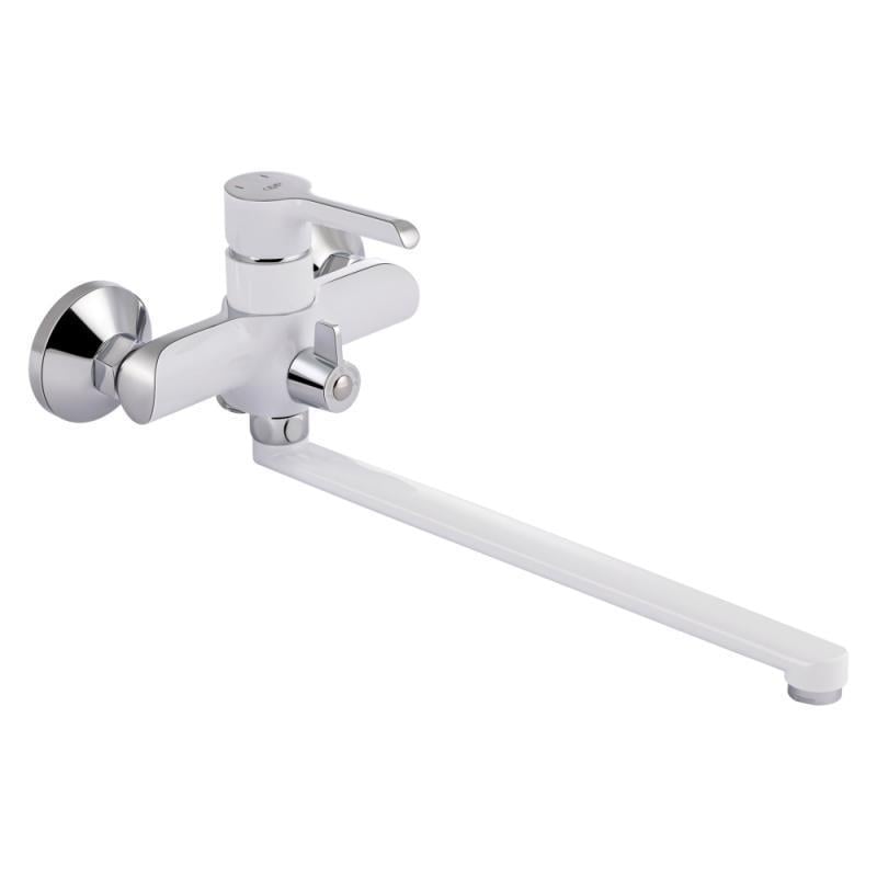 Смеситель для ванны Qtap Grand WCR 005 с лейкой и шлангом поворотный излив латунный Chrome/White (QTGRAWCR005) - фото 3