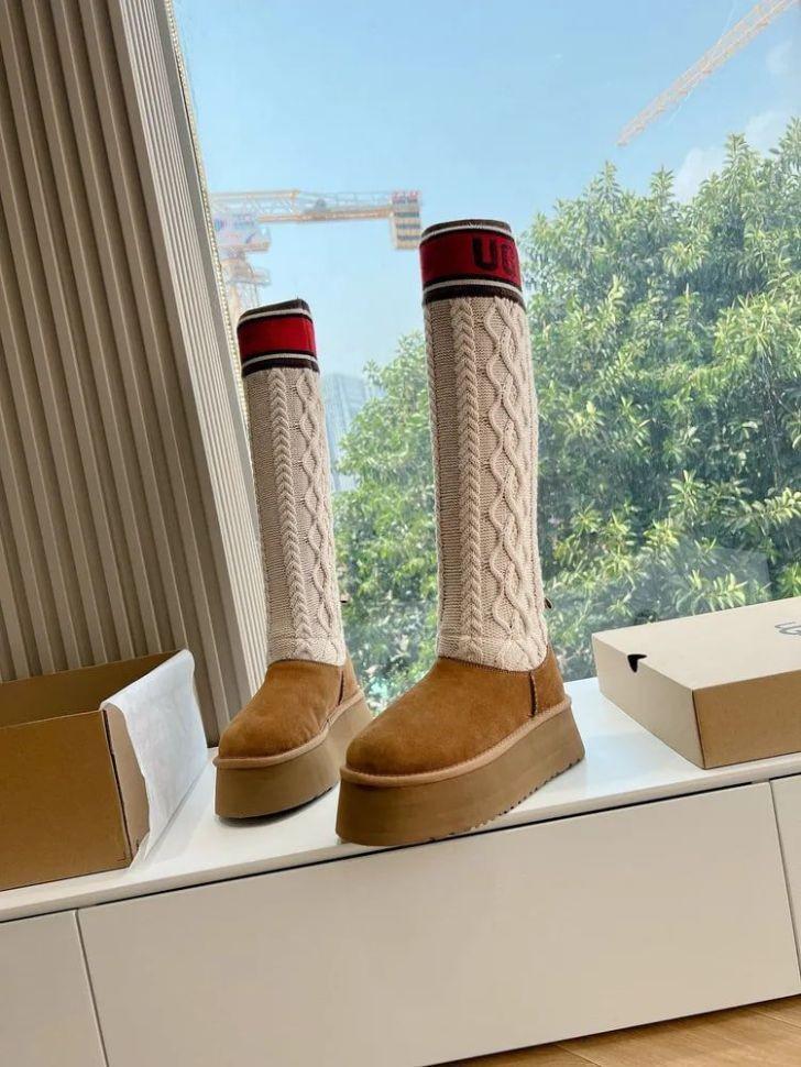 Уги жіночі UGG Sweater Letter Boots Chestnut р. 37 Помаранчевий (16554) - фото 15