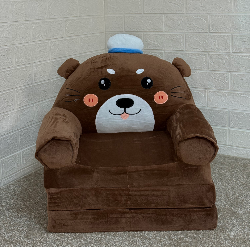 М'яке дитяче крісло плюшеве Ведмідь Моряк безкаркасне (1new1234)